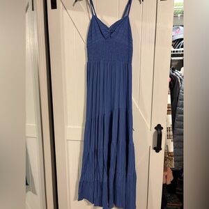 SO Elegant Blue Maxi Dress